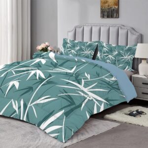 Dekbed met Kussenslopen - Zomerdekbed Winterdekbed - Alle Seizoenen Slapen - Plantaardig Bladmotief - 200x220 cm - Lichtgroen (9101164820570)