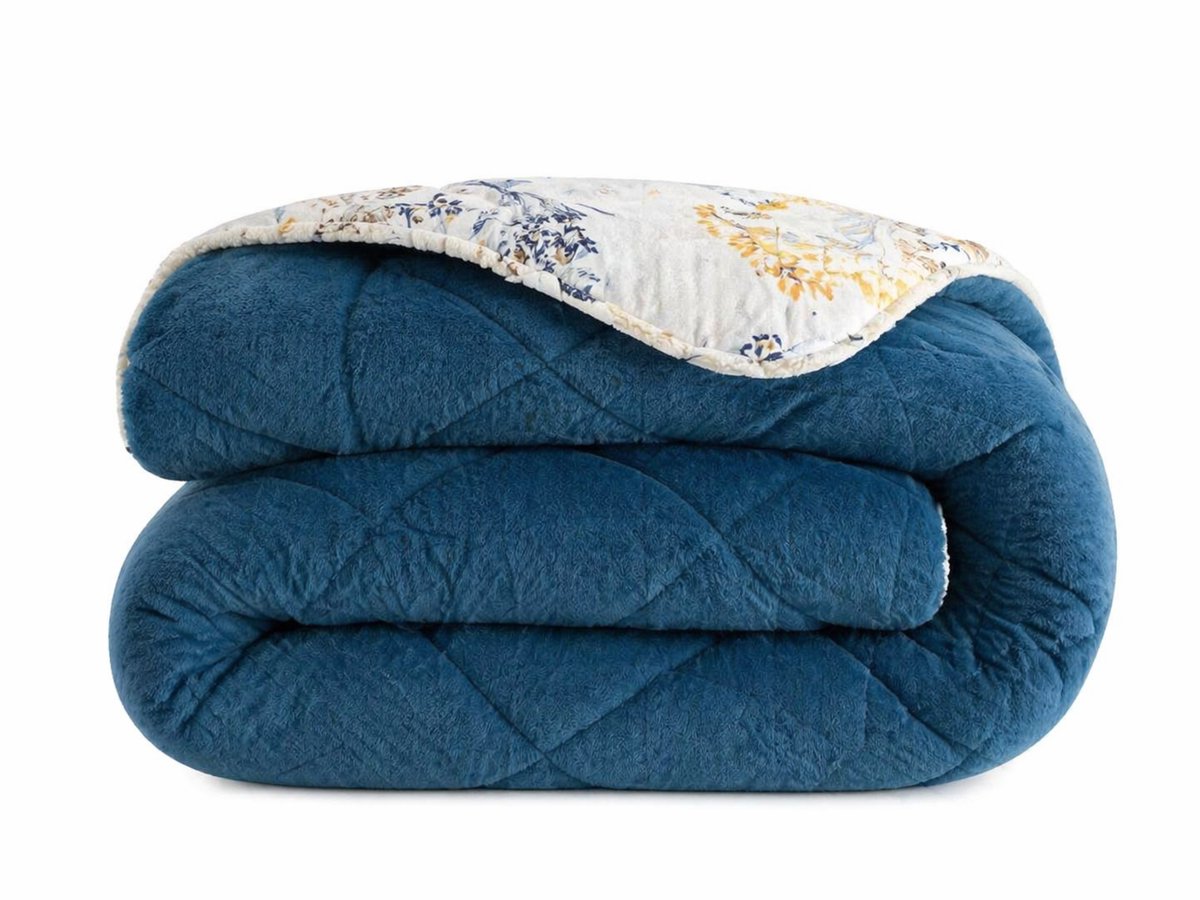 Dekbed zonder overtrek, 4 Seizoenen Dekbed, Teddy, Wasbaar Dekbed, Inclusief Kussensloop, Blauw, 200x200 cm, Tweepersoons, Bedrukt dekbed, Teddy Dekbedovertrek, 2 in 1 Dekbed, Hoesloos Dekbed, Ultra Soft Dekbed, Hypoallergeen, De Linde Home (8721472730654)