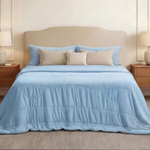 Dekbed zonder overtrek - Verkoelende deken - Zomers slapen - Dubbelzijdig verkoelend - 200x200 cm - Blauw (9101174103878)