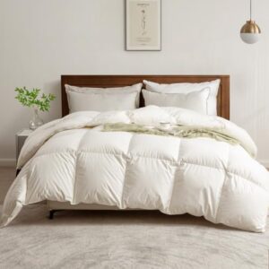 Donsdekbed 200x200 cm - Medium Warmtegraad - Biologisch Katoen Tijk - Allergeenvrij (8785364826238)
