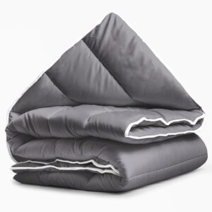 Donsvrije Dekbed All-in-One Antraciet Dubbel - 200x200 - Wasbaar met Kussenslopen (9101065774958)