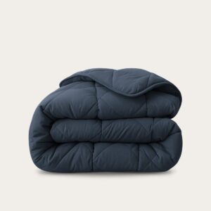 HappyBed Dekbed zonder overtrek 200x200 - Bedrukt dekbed zonder hoes - Hoesloos Dekbed met Print - Wasbaar All Year - Tweepersoonsdekbed - Dark blue (8719327701652)