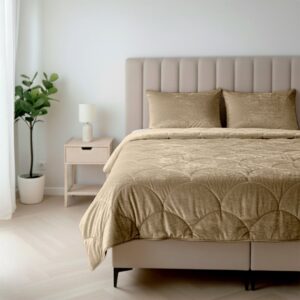 HappyBed Dekbed zonder overtrek 200x200 - Velvet - Wasbaar dekbed zonder overtrek - Dekbed zonder hoes - Hoesloos Dekbed - Taupe (8717752117222)