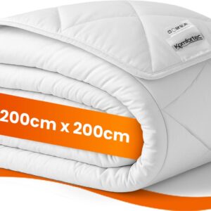 Komfortec Zomerdekbed - Licht 200x200 cm - Hotel Kwaliteit - 30 dagen Proefslapen - Dekbed Geschikt Voor Zomer - Comfort en Ademend - Anti Allergie Dekbed - Licht dekbed voor twee personen - Wit (4260712418340)