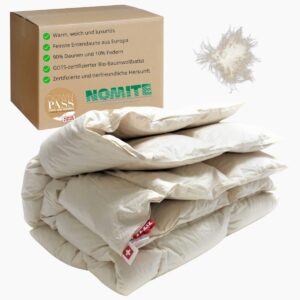 Luxe Donzen Dekbed 140x200 - 90% Eendendons - Biologisch Katoen - Warmteklasse 2 (9101030936022)