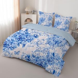 Sneeuwvlok dekbed - Vierseizoenen dekbed - Slaapcomfort - Omkeerbaar design - 140x200 cm - Blauw wit (9101165889446)
