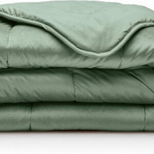 Super Zacht Velvet Eenpersoons Dekbed Groen 240x200 - Wasbaar & Droger Geschikt (9101025629489)