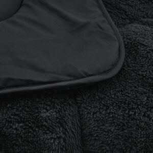 Superzachte Teddy Dekbed in Zwart - 240x200 - Inclusief Kussenslopen (9101128516389)