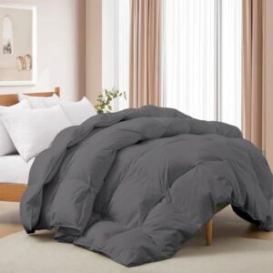 Tweepersoons dekbed 200x220 cm met ganzendons en veren - 4-seizoenen - Ademend katoen (8785349835804)