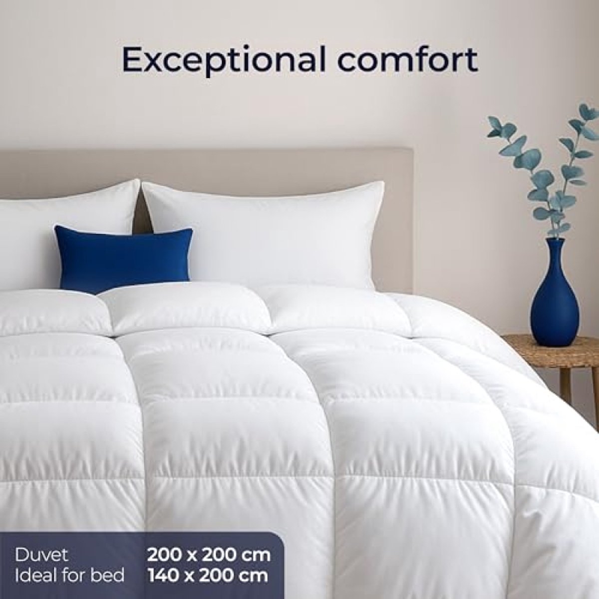 Ultra Comfort 200x200 cm dekbed - Veren en eendendons - 450 gsm - Oeko-Tex, RDS & Downpass gecertificeerd - 4-seizoenendekbed (8785365065308)