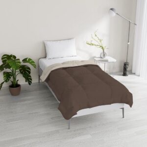 Warm Tweezijdig Winter Dekbed Frans Bed 200x200 Bruin Crème (9101094841843)