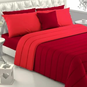 Winter Dekbed - Warm Dekbed - Eenpersoons Bed - Ademend Huidvriendelijk - 140x200 cm - Bordeaux Rood (9101165540279)