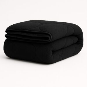 Y-not® - Teddy Zwart - Jet Black - Dekbed Zonder Overtrek - Wasbaar Dekbed - Alle Seizoenen - 2-in-1 Dekbed - Anti-allergie en Anti-huismijt - Teddy - Microfiber - 200GSM - 2-Persoons 200x200 (8720791775971)
