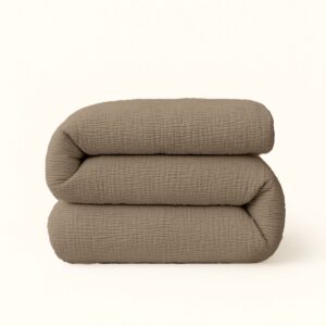 YNOT Dreambed Signature - Micro Mousseline Taupe - 200x200 - Tweepersoonsdekbed - Dekbed Zonder Overtrek - Dreambed Signature - Wasbaar Hoesloos Dekbed - 30 dagen proefslapen - Dekbed met vaste overtrek (8721249456138)