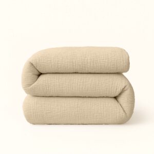 YNOT Dreambed Signature - Micro Mousseline Zand - 200x200 - Tweepersoonsdekbed - Dekbed Zonder Overtrek - Dreambed Signature - Wasbaar Hoesloos Dekbed - 30 dagen proefslapen - Dekbed met vaste overtrek (8721249456077)