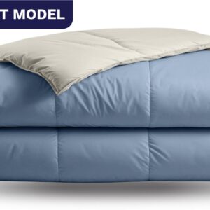 Zelesta Deluxe Duo Light - Dream Blue & Cream 200x200 - Zomerdekbed zonder overtrek - Katoenen dekbed - Dekbed met vaste hoes - Hoesloos dekbed (8721284911043)