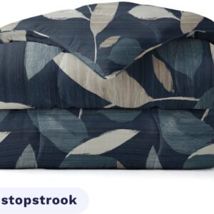 Zelesta Pure Design Dark Leaves 200x200 - Katoenen dekbed zonder overtrek - Met instopstrook - Wasbaar dekbed - Hoesloos dekbed - 2 in 1 Dekbed met vaste overtrek (8721284912460)