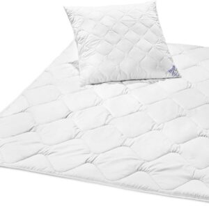 Zomerdekbed Set Lichtgewicht Dekbed 140x200/155x220 en Hoofdkussen 80x80 Wit OEKO-TEX Gecertificeerd (9101052854090)