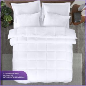 dekbed 10,5 tog met hoeklabs - pluche gesiliconiseerd fiberfill, doos gestikt dons alternatief dekbed (200x200 cm, Wit) (6152513012040)