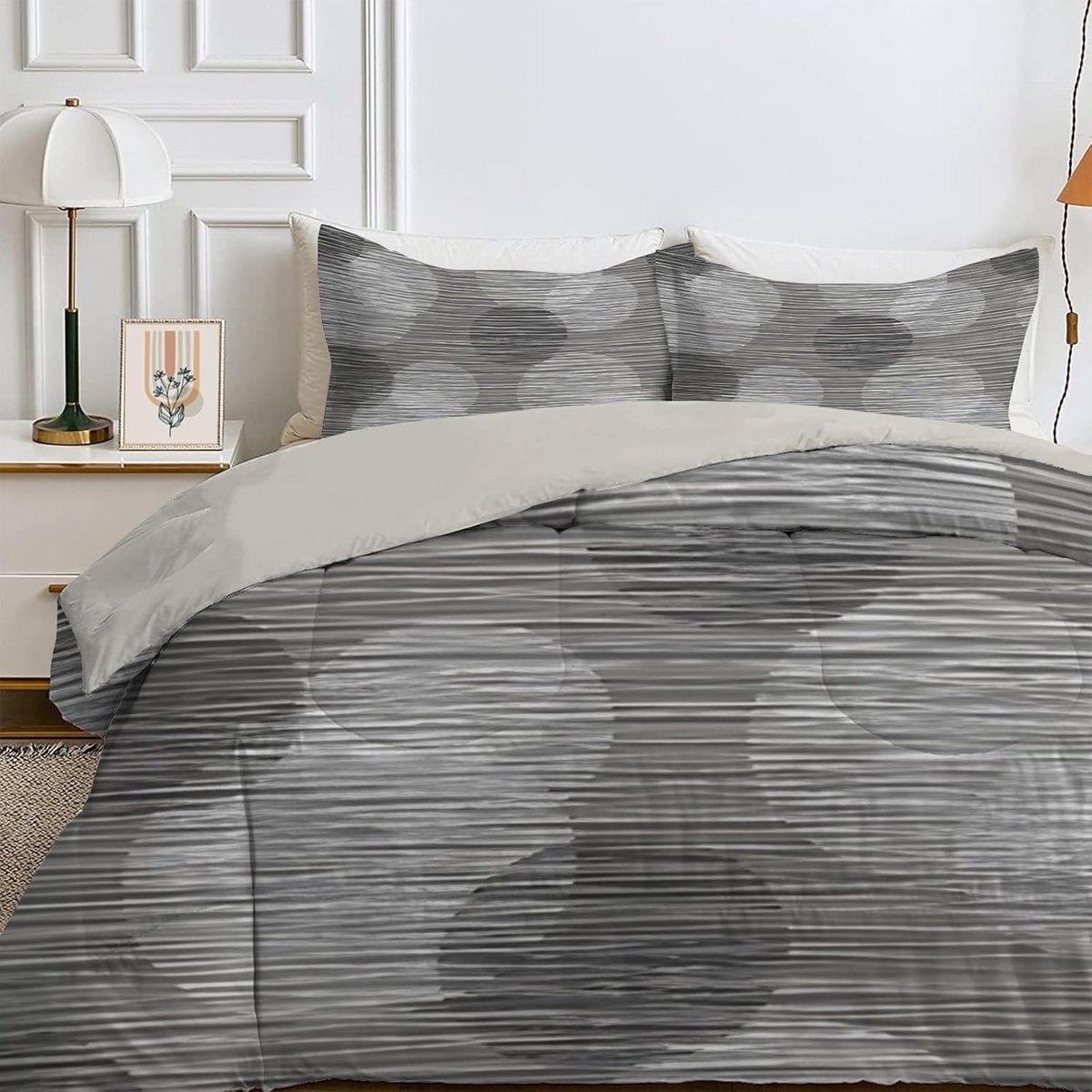 4-Seizoenen Dekbed 200x200 cm Grijs, Wasbaar en Lichtgewicht Dekbed (9101144911595)