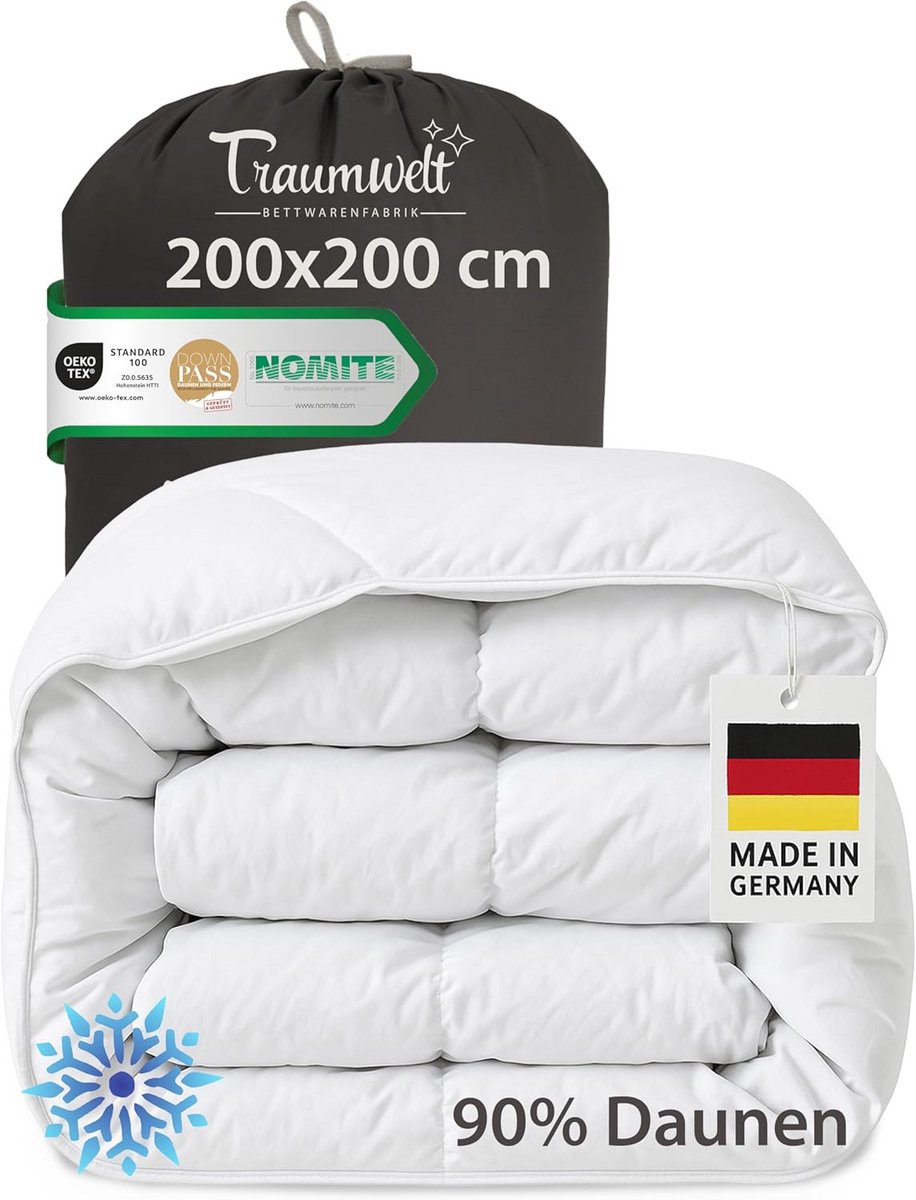 90% Dons Dekbed 200x200 cm | Warm Winterdekbed Kwaliteit | Anti-Allergie Nomite Certificaat (9101060652916)