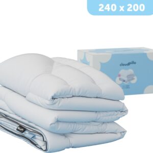 Cloudpillo Partnerdekbed - Voor alle seizoenen - Afstelbaar per kant - 240x200 cm - Tweepersoons Dekbed - 4 Seizoenen (8720828172605)