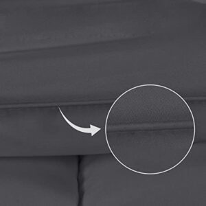 Dekbed 10,5 tog met hoeklussen - Pluche gesiliconiseerd fiberfill, Doos gestikt Dons Alternatief (200x200 cm, Grijs) (6153925834862)