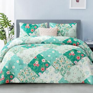 Dekbed 200x200 cm Groen Geruit 4-Seizoenen met Kussenslopen Ademend en Zacht (9101060823538)