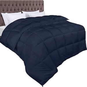 Dekbed 200x220 cm - 370 GSM Microvezel Donzen Alternatief met Hoeklabels - Marine Blauw (9101006519679)