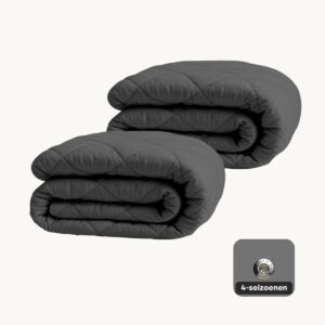 Dekbed Zonder Overtrek 140x200 - 4 Seizoenen - Wasbaar & Zacht - Antraciet - Y-NOT (8721302234369)