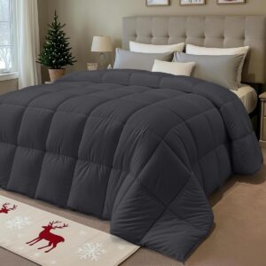 Dekbed met Hoektabs 200x200 cm - Microfiber Zacht Tweepersoons Winter Dekbed Alternatief (Grijs) (9101047282327)