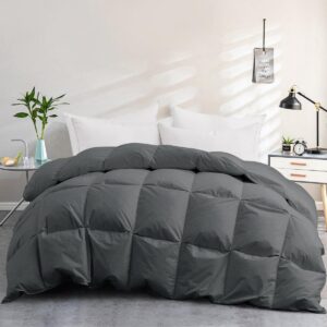 Donzen dekbed 100% Katoen 200x220 cm All-season Zwaar Gevoel Antraciet (9101030437987)