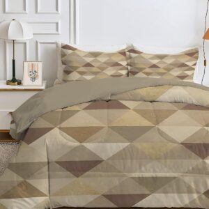 Dubbel Dekbed 7,5 TOG Zomer Herfst - Omkeerbaar Geometrisch Patroon 200x200 cm inclusief 2 Kussenslopen (9101107318577)