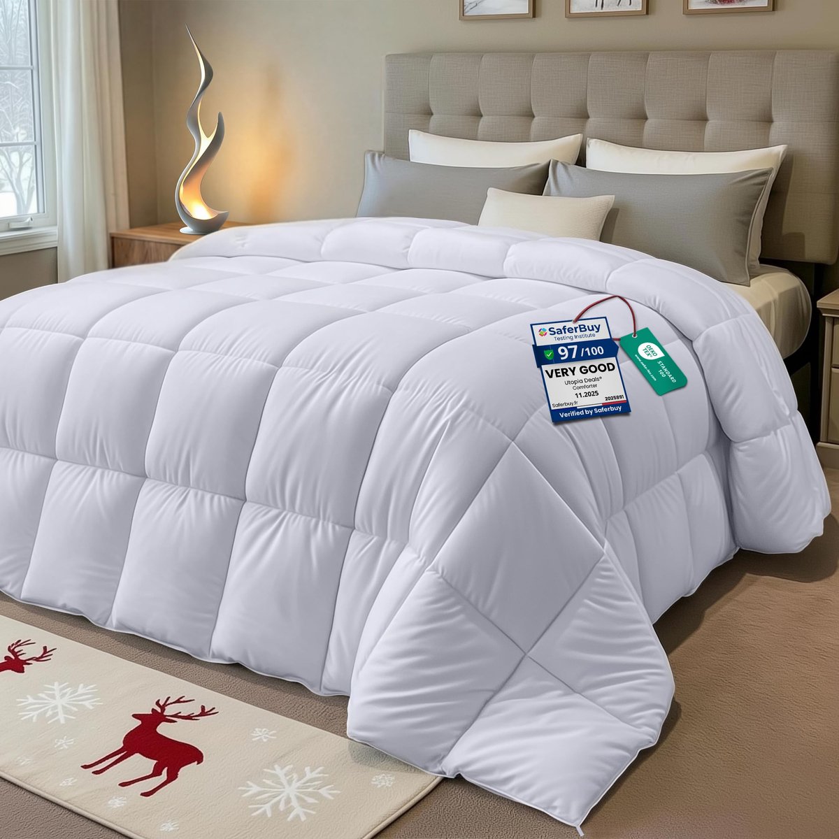 Duvet - Geknoopte Constructie - 200x200 cm, 350 GSM Polyester (9101047018636)