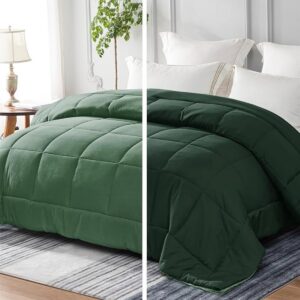 GTB® Dekbed 200x200 - Dekbedovertrek 200x200 Tweepersoons - Zomerdekbed - Donkergroen - 200cm x 200cm x 2cm (6152721495482)