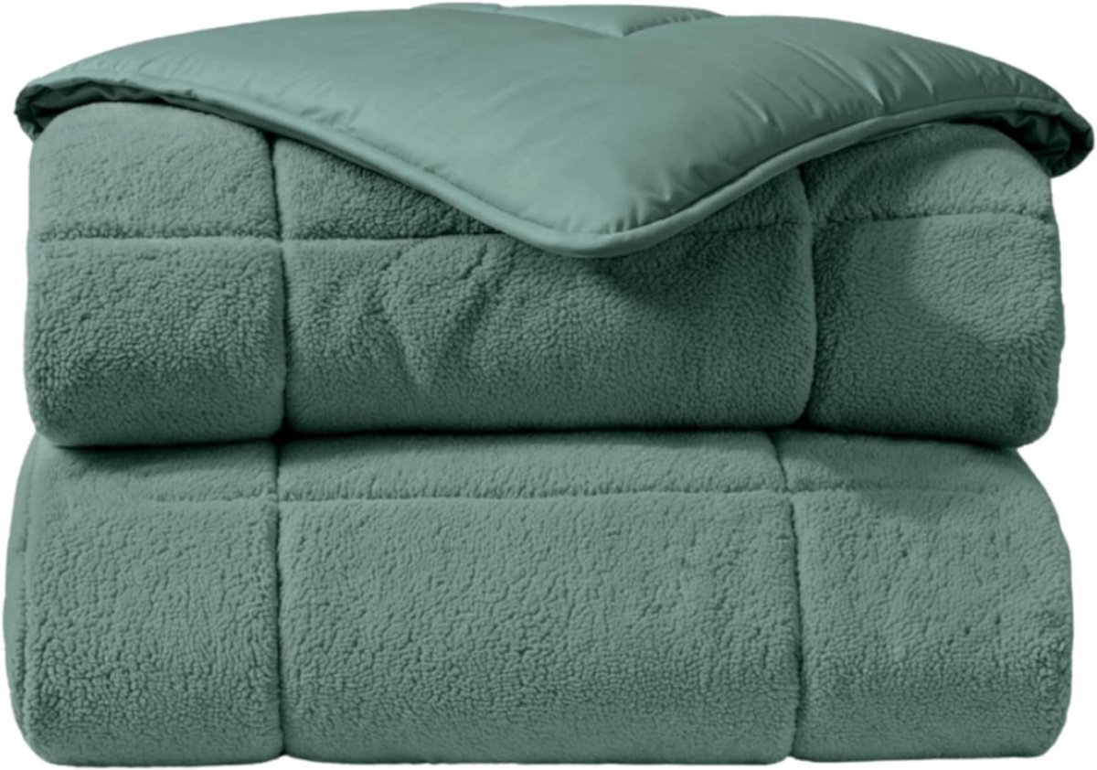 GTB® Dekbed 200x200 - Dekbedovertrek 200x200 Tweepersoons - Zomerdekbed - Groen - 200cm x 200cm x 4cm (6152721490418)