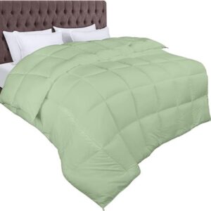 GTB® Dekbed 200x200 - Dekbedovertrek 200x200 Tweepersoons - Zomerdekbed - Saliegroen - 200cm x 200cm x 3cm (6152721493495)
