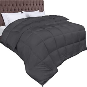 Grijs pluche dekbed 200x200 cm - 10,5 tog winterdekbed met hoeklussen (9101019696749)