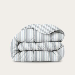 HappyBed Dekbed zonder overtrek 200x200 - Bedrukt dekbed zonder hoes - Hoesloos Dekbed met Print - Wasbaar - Tweepersoonsdekbed - Blue Stripes (8721001723034)