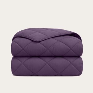 HappyBed Dekbed zonder overtrek 200x200 - Bedrukt dekbed zonder hoes - Hoesloos Dekbed met Print - Wasbaar - Tweepersoonsdekbed - Wineberry (8717752117727)