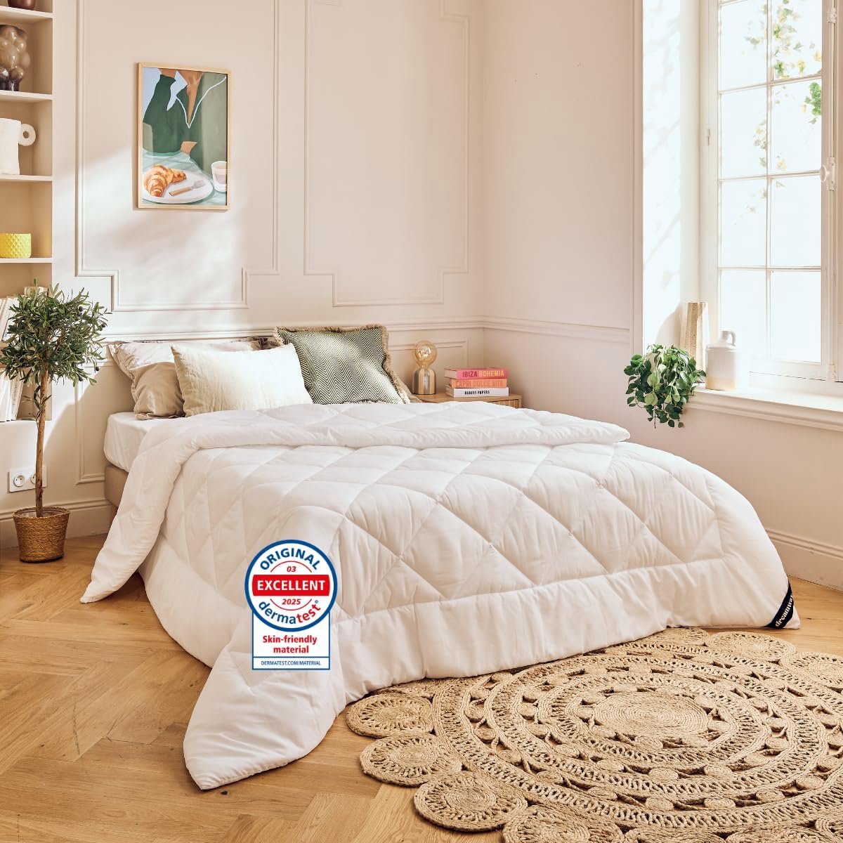 Licht Zomerdekbed 200x220 cm Microvezel Warmteklasse 1 Ademend en Wasbaar (9101059775169)