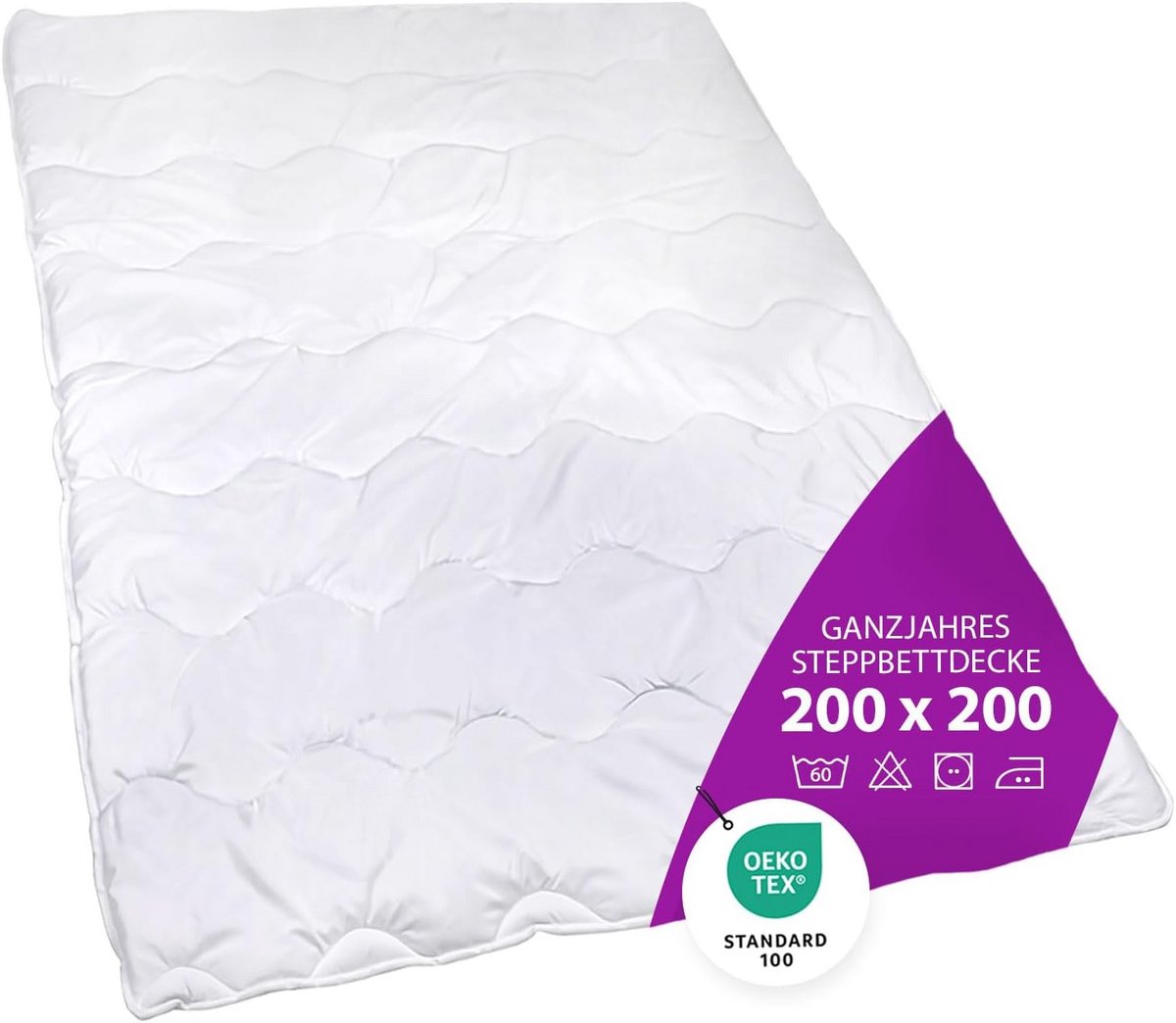 Luxe 4-seizoenen Dekbed 200x200 cm - Anti-Allergie & Wasbaar (9101058178015)