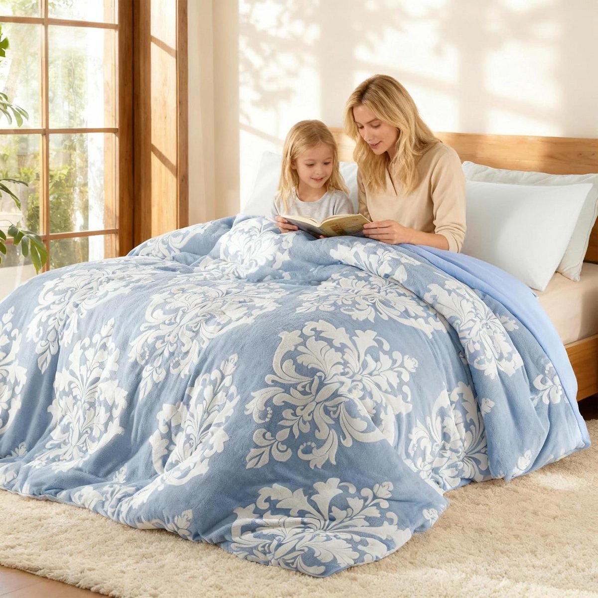 Luxe Dekbed Zacht en Warm voor Alle Seizoenen 200x200 cm Grijsblauw (9101120898131)