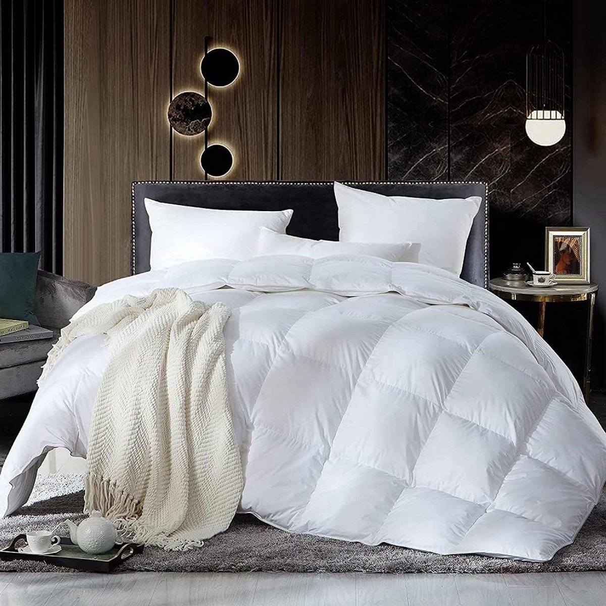 Luxe Donzen Dekbed 200x220 cm - Natuurlijk Ganzendons & Veren - Vier Seizoenen Dekbed Wit (9101147824540)