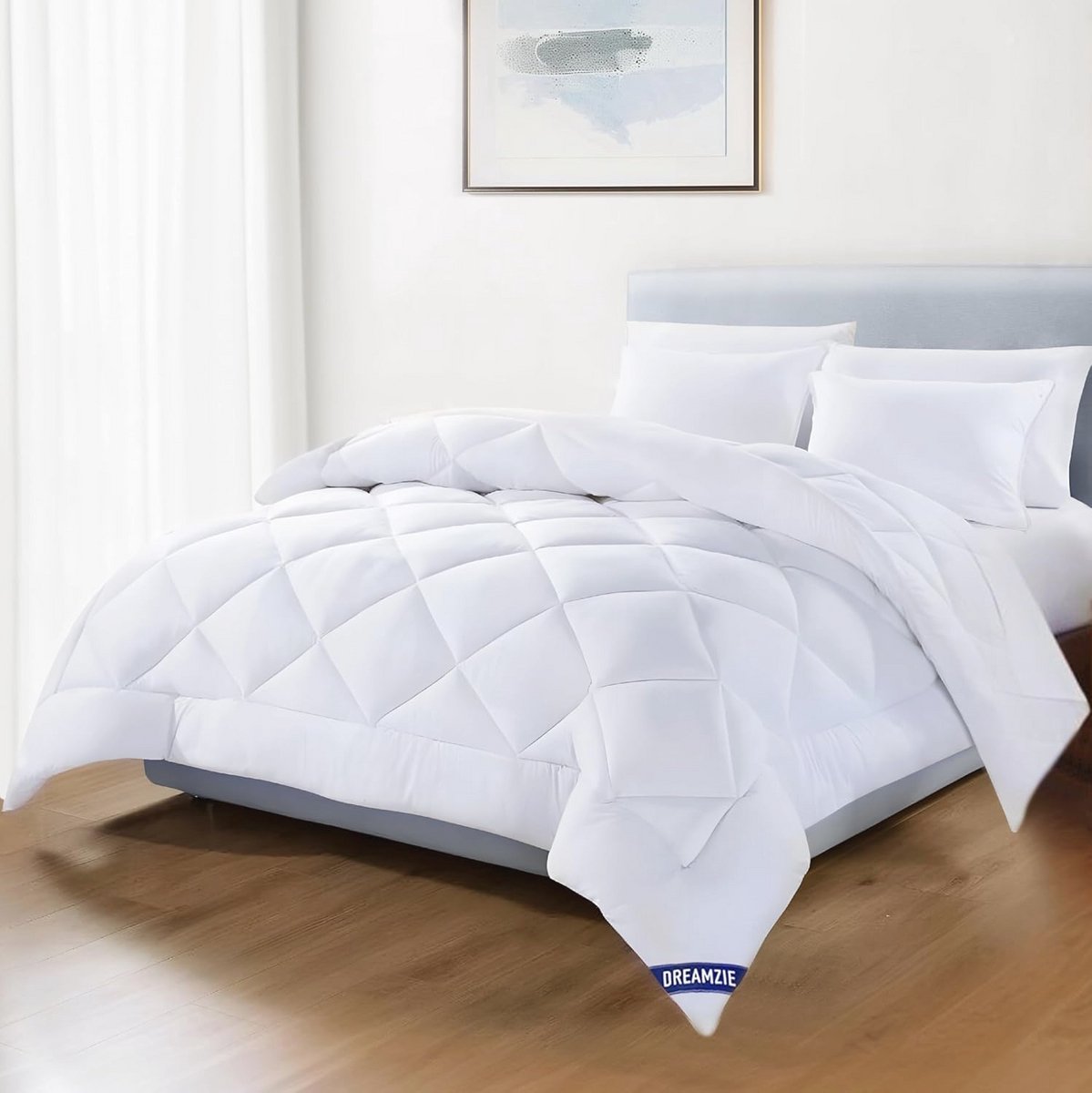 Microvezeldekbed 200x220 cm - Gematigd Dekbed voor 4 Seizoenen, 300 gsm, Voor 2 Personen (9101039328743)