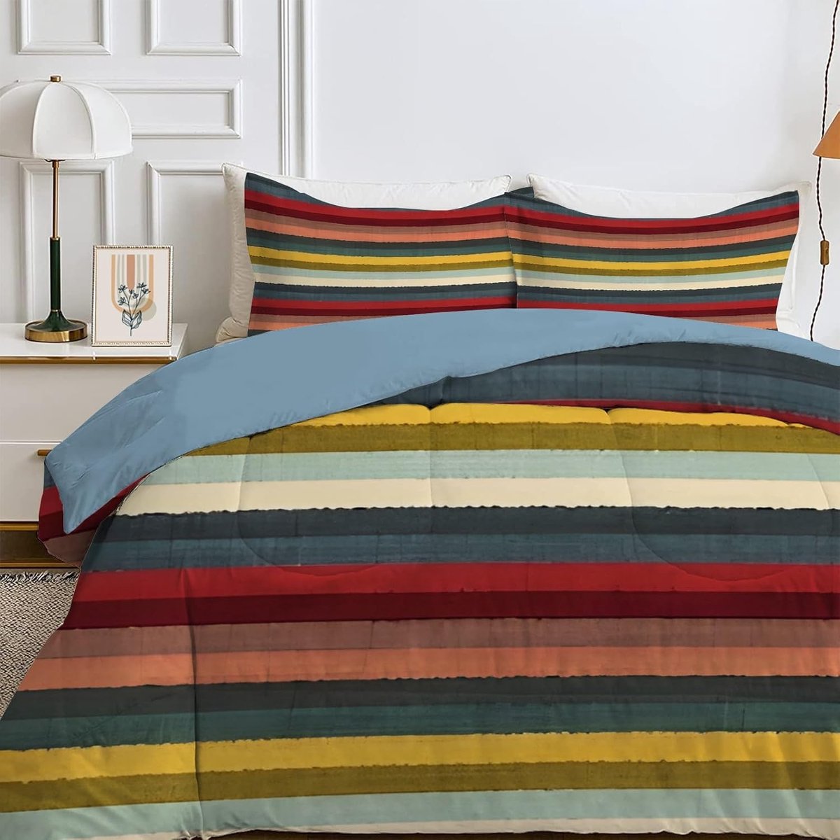 Omkeerbaar tweepersoons dekbed 200x200 cm - Lichtgewicht en zacht voor zomer en herfst (9101138341957)