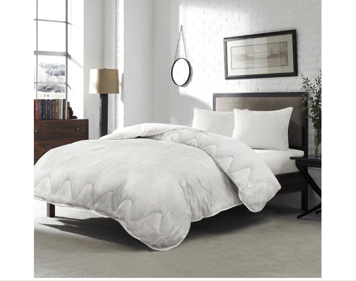 Premium dekbed 200x200cm 4 seizoenen, vierseizoenendekbed - Warm in de winter & koel in de zomer, 2 combineerbare dekbed deken -200X200, Wit (4805388834201)