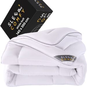 Sleep Comfy - White Soft Series - 140x200 cm - All Year Dekbed - Enkel Dekbed- Anti Allergie Dekbed - Comfort & Ademend - Eenpersoons Dekbed (8720813990467)