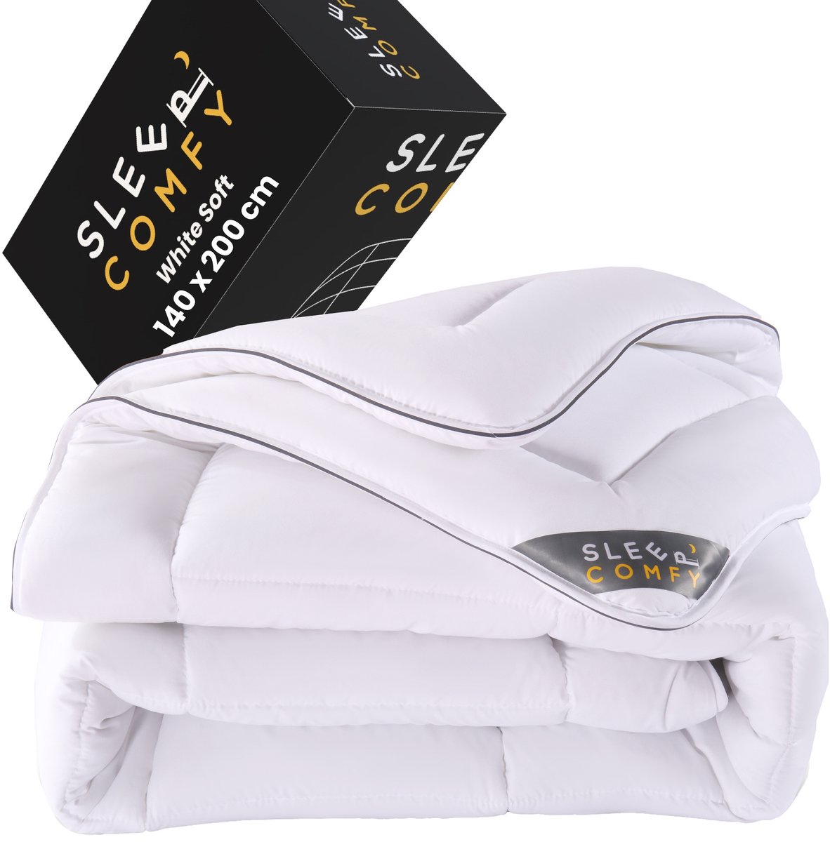 Sleep Comfy - White Soft Series - 140x200 cm - All Year Dekbed - Enkel Dekbed- Anti Allergie Dekbed - Comfort & Ademend - Eenpersoons Dekbed (8720813990467)