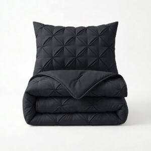 Sleeptime 2 in 1 Dekbed Ruffles - Dekbed zonder Overtrek - Wasbaar Dekbed - 200x200 - Antraciet (8720578182862)